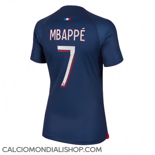 Maglie da calcio Paris Saint-Germain Kylian Mbappe #7 Prima Maglia Femminile 2023-24 Manica Corta